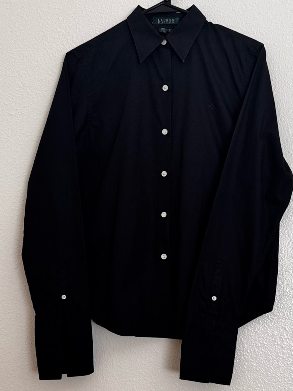 Lauren Ralph Lauren Black Long-Sleeve Dress Shirt
